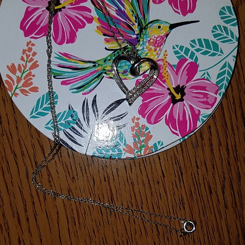 Sterling silver heart necklace